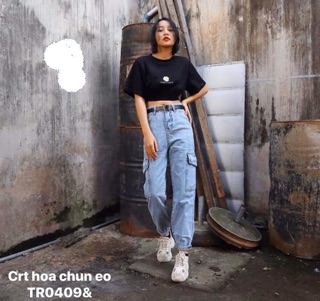Áo crt chun gấu hoa cúc - TR