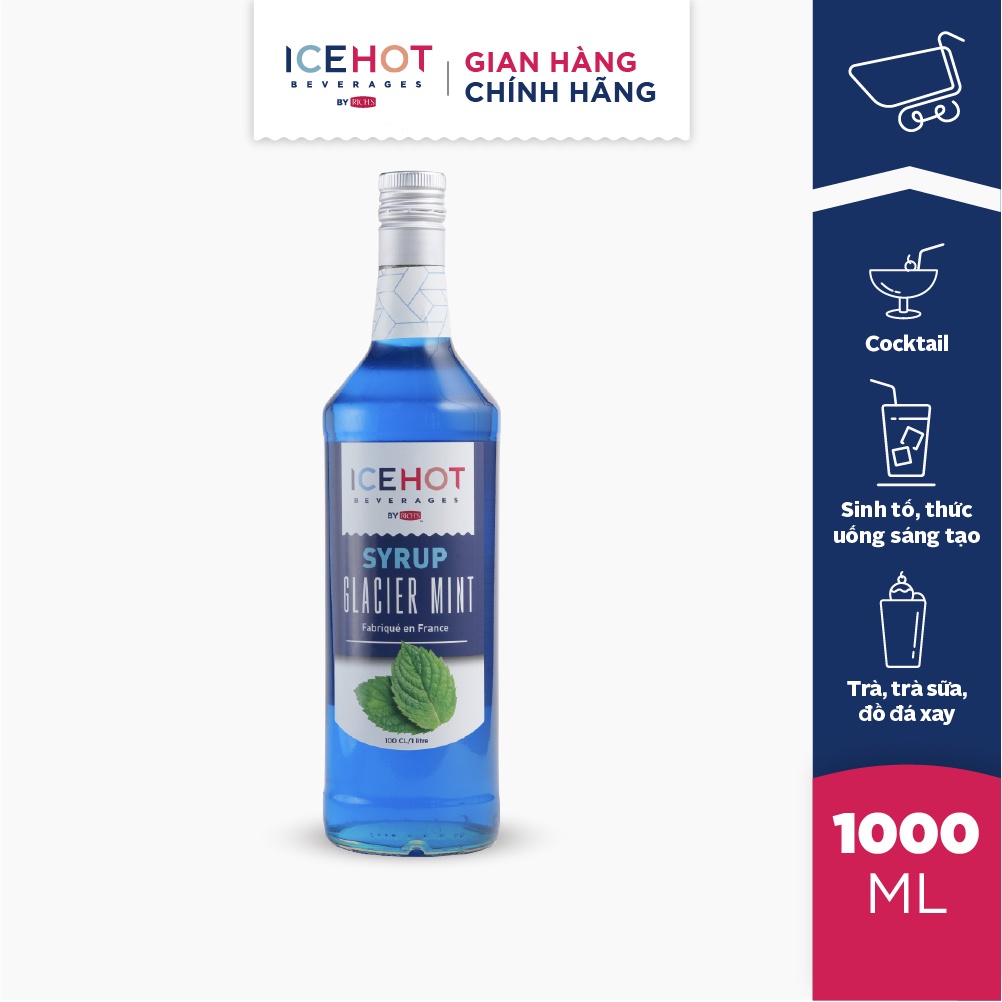 Siro ICEHOT Hương Bạc Hà Chai 1L
