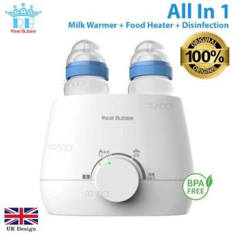 Máy ủ sữa đôi Real Bubee ( tặng gắp sữa và vệ sinh bình sữa )