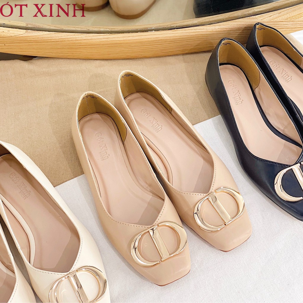 Giày búp bê GÓT XINH B1 da mờ đế bệt