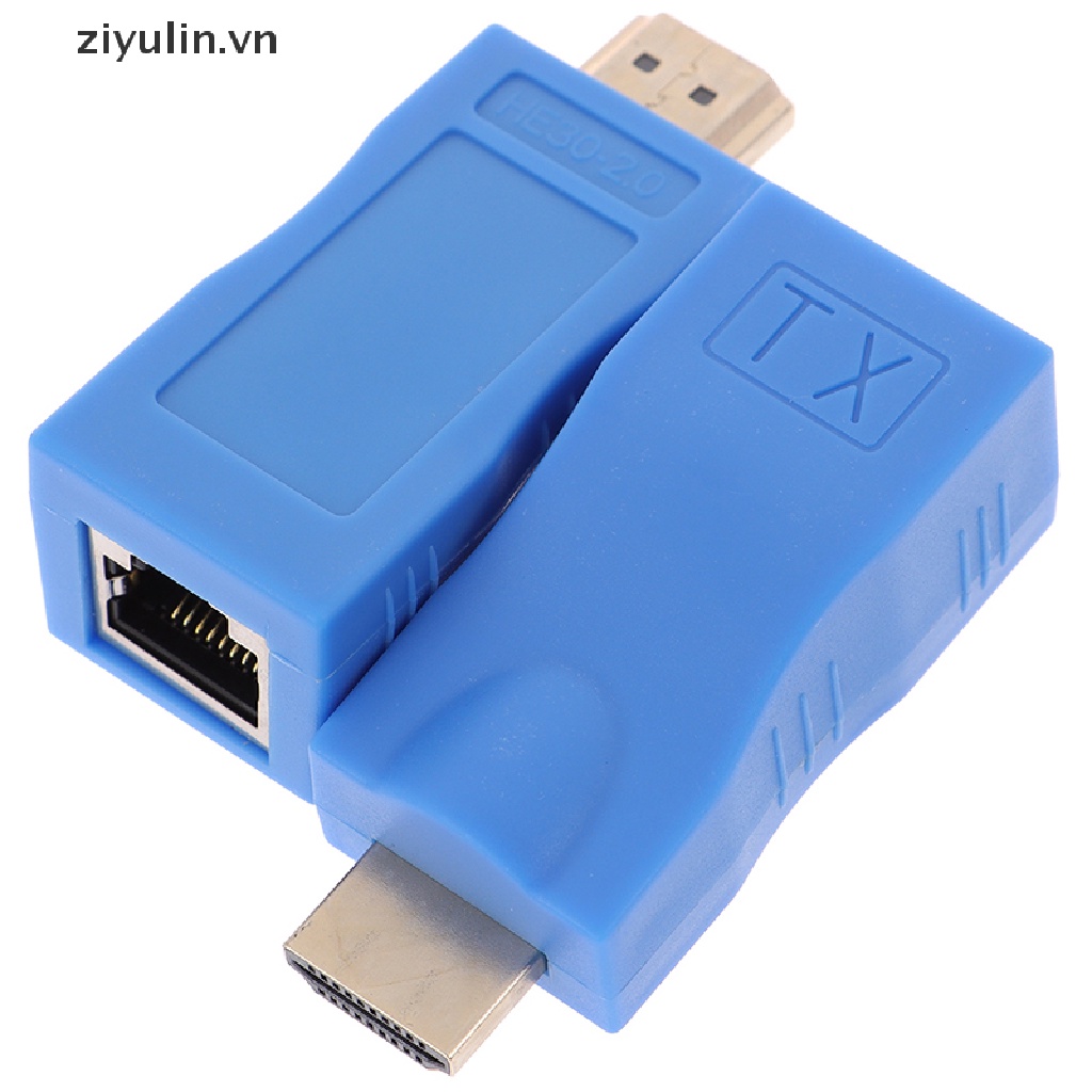 Set 2 Đầu Nối Dài Dây Cáp Mạng LAN Ethernet 1080P HDMI Sang RJ45 Qua Cat 6