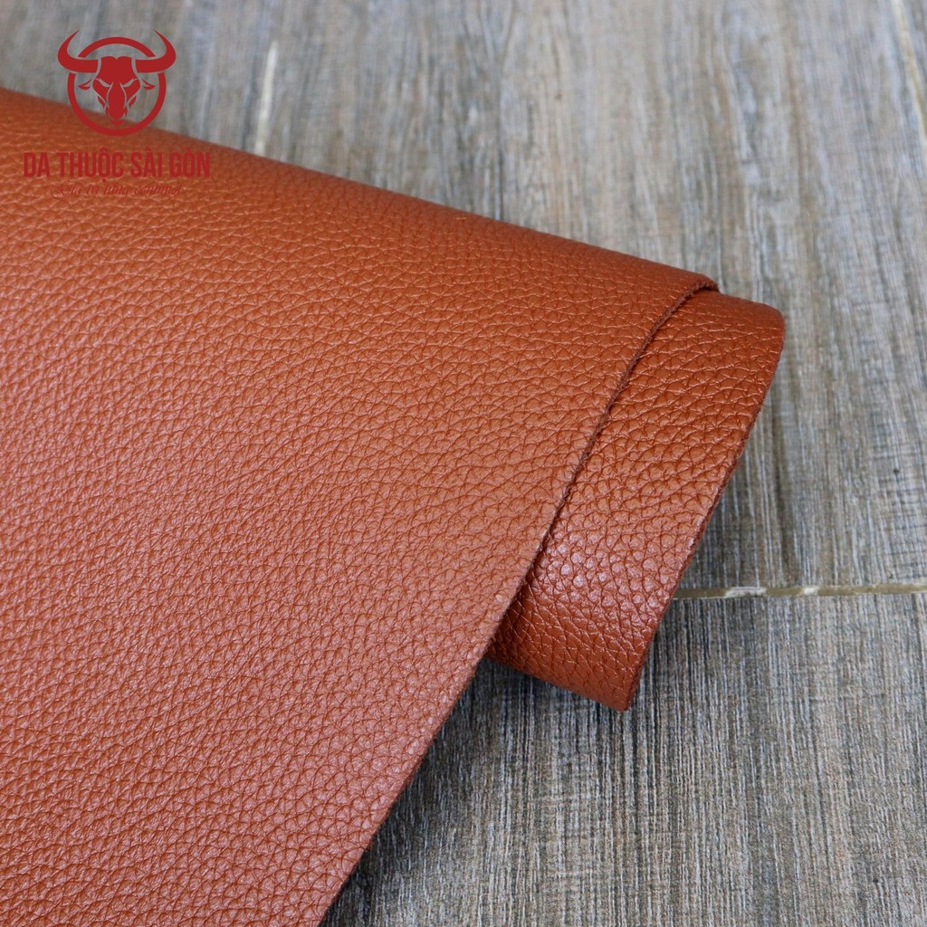 Da Bò Hạt Cao Cấp Thương Hiệu Da Thuộc Sài Gòn Màu Nâu Bò