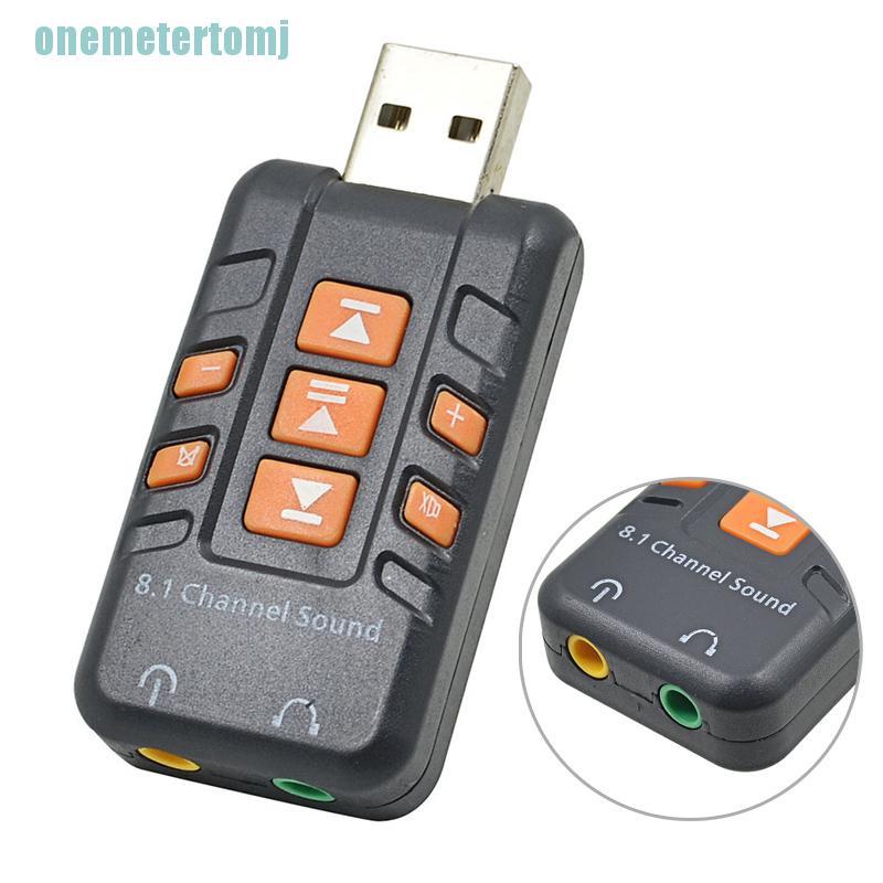 【ter】USB to 3D Audio External USB Sound Card 8.1 Channel Adapter Stereo Audio Adapter