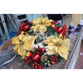Vòng nguyệt quế Noel hàng cao cấp