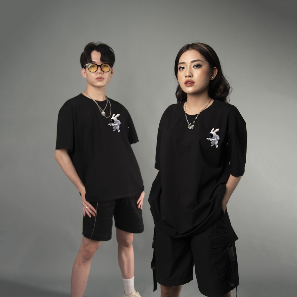 Áo thun phi hành gia NASA đôi nam nữ unisex form rộng , áo phông local brand chính hãng Nigust full tag N126