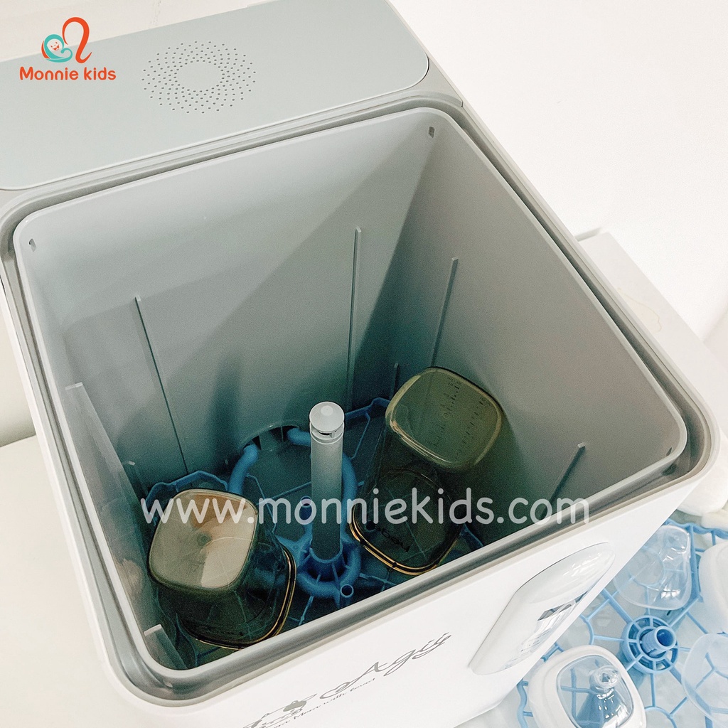 Máy rửa bình sữa cho bé AGII tự động làm sạch, máy tiệt trùng sấy khô hơi nước - Monnie Kids