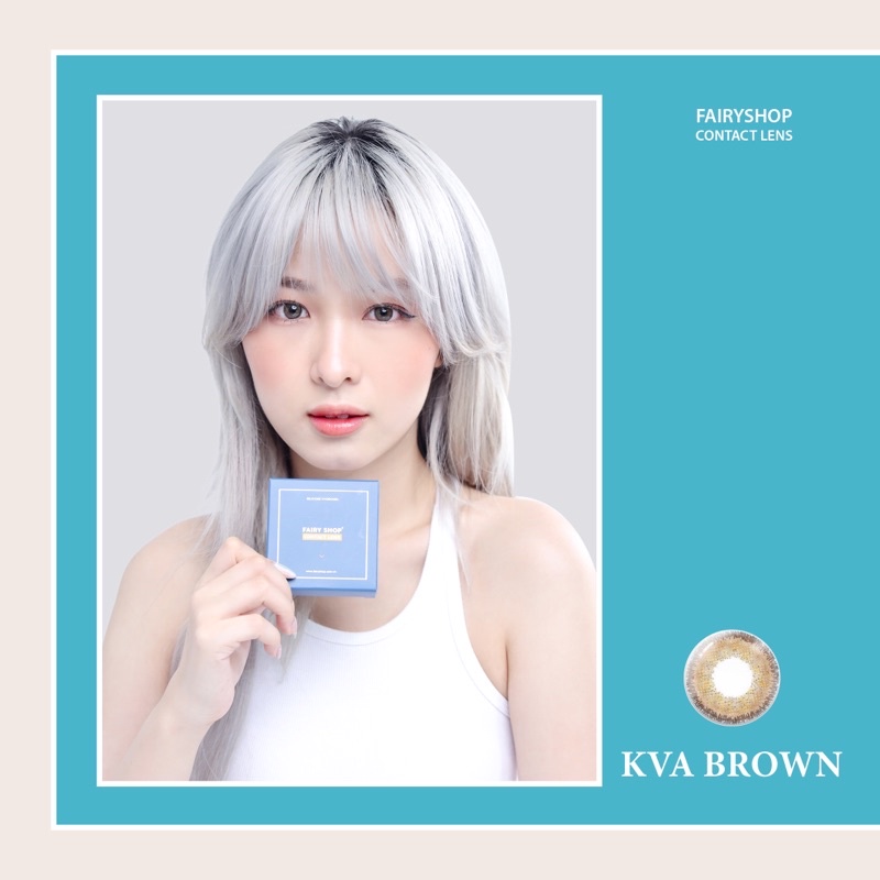 Kính Áp tròng Nobluk brown Kva brown 14.0mm - Kính Áp Tròng FAIRY SHOP CONTACT LENS độ 0 đến 8