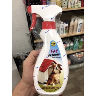 xịt khử mùi chuồng trại Deodor Fay 600ml cho chó mèo
