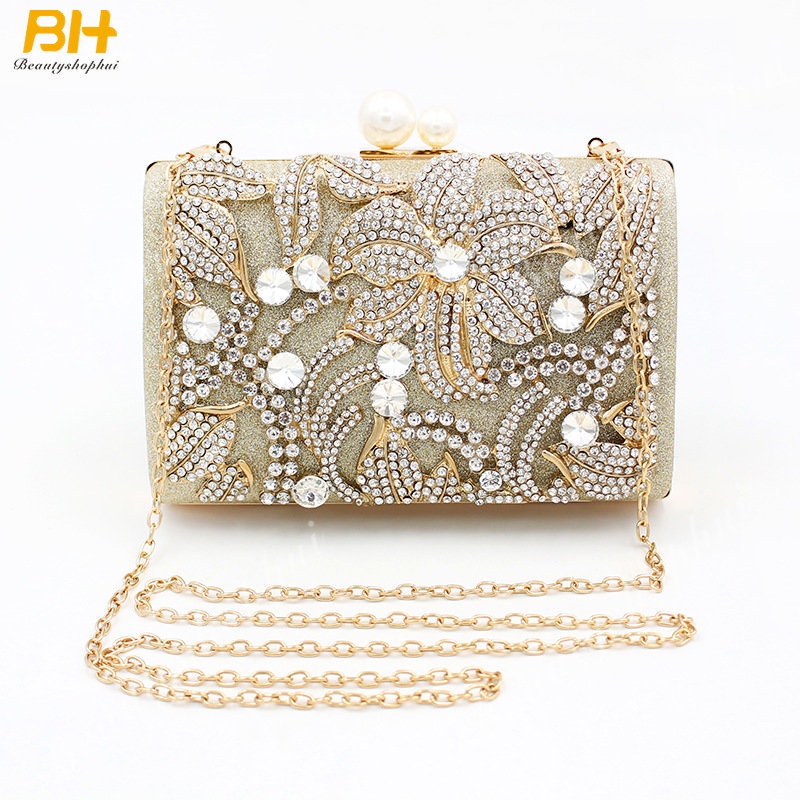 Túi Xách Nữ Đính Ngọc Trai Phong Cách Âu Mỹ Sang Trọng Thời Trang