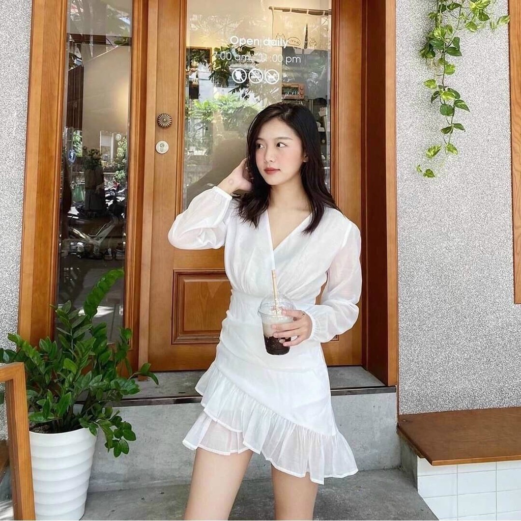 [Mã SKAMA06 giảm 8% tối đa 50K đơn 250K] Đầm Đắp Chéo Bèo ( Kèm ảnh thật) | BigBuy360 - bigbuy360.vn