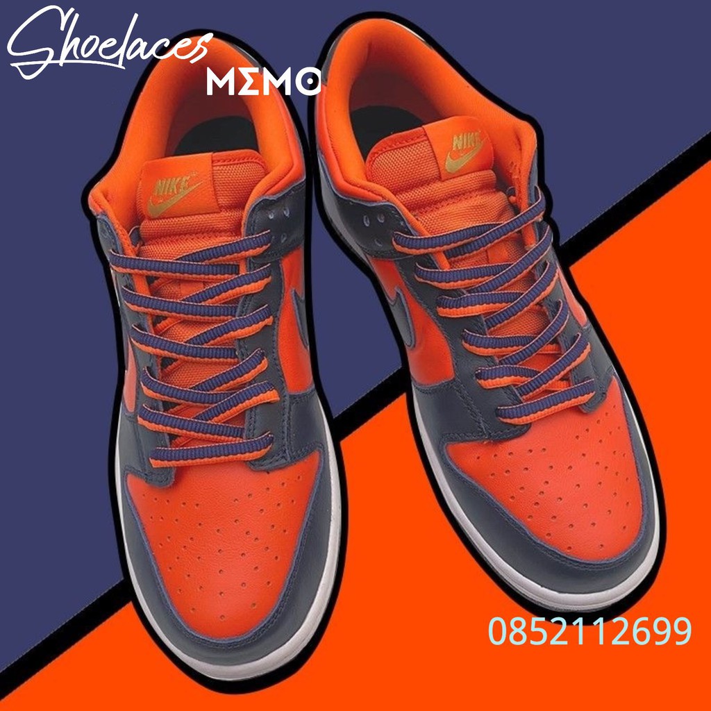 Dây Giày Oval Nike SB Dunks Cam Xanh-Nike Dunk Low Orange/Marine