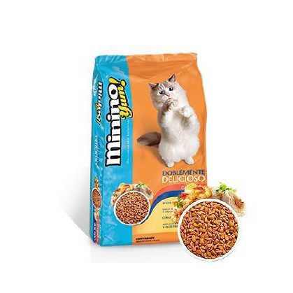 HN (1 Gói 350gr) Minino Yum (2 vị) - Thức ăn viên cho mèo mọi lứa tuổi - thức ăn mèo dạng hạt khô