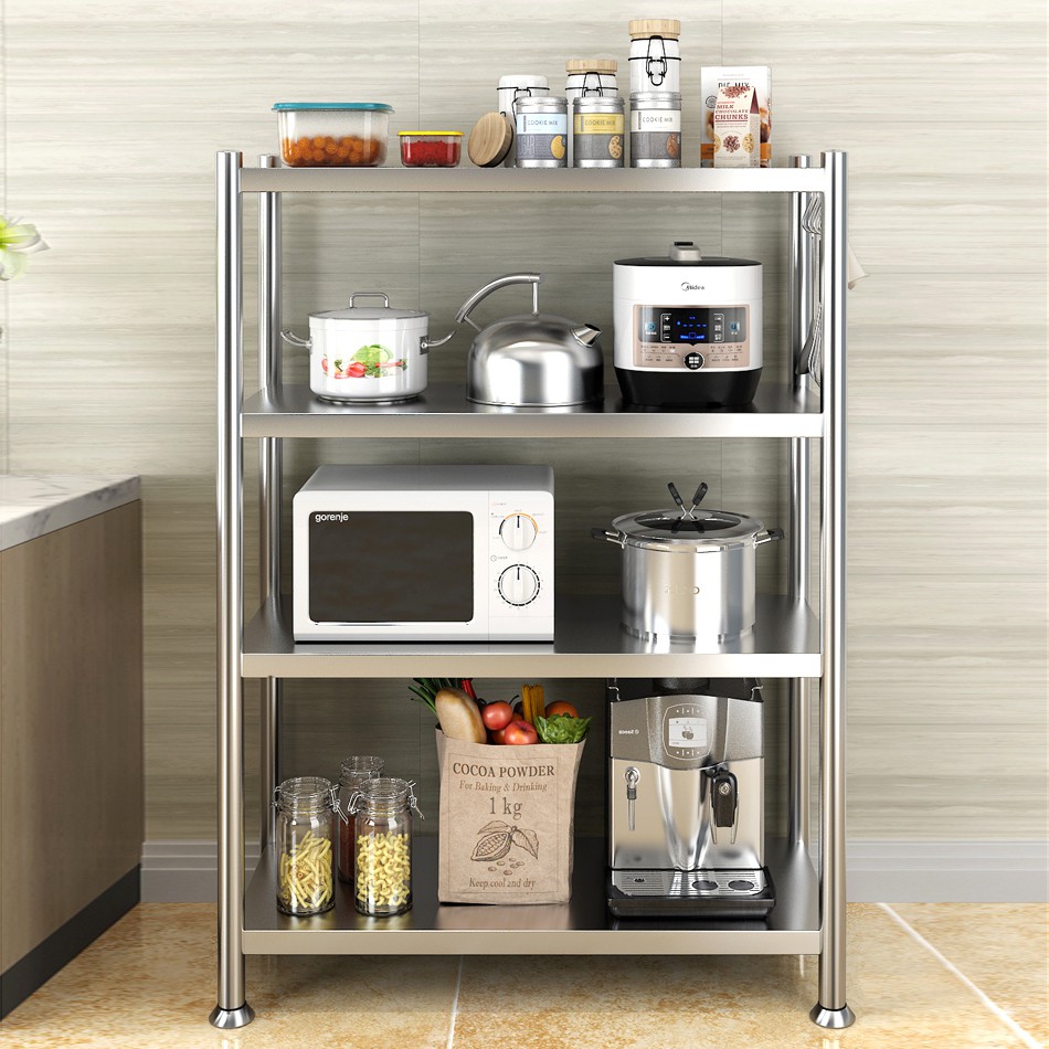 Kệ VANDO Để Lò Vi Sóng Nồi Cơm Điện Lò Nướng Đồ Nhà Bếp Đa Năng Chất Liệu Inox Cao Cấp Chống Han Gỉ