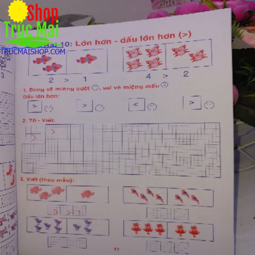 Vở bé học toán cho bé chuẩn bị vào lớp 1 của Nguyễn Thị Thúy Hà