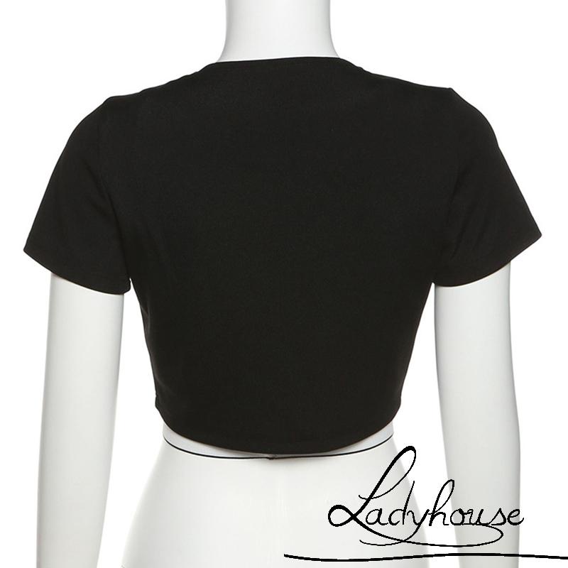 Set Đồ Mùa Hè 2 Món Gồm Áo Ba Lỗ Cổ Tròn Màu Tương Phản + Áo Crop Top Ngắn Tay Cho Nữ