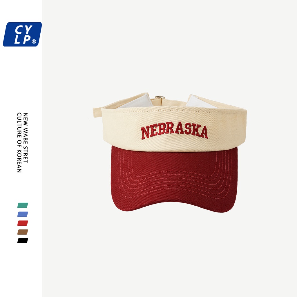 Nón Lưỡi Trai Hở Chóp Thêu Chữ Phong Cách Đường Phố Hàn Quốc Thời Trang Mùa Hè Dành Cho Nữ