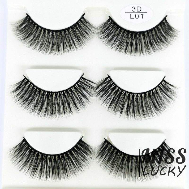 Mi giả tự nhiên 3D thích hợp trang điểm hàng ngày dành cho nữ