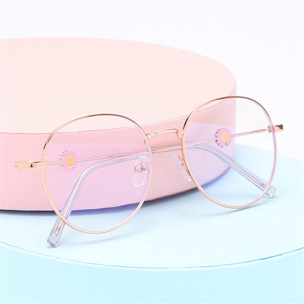 Mắt Kính Gọng Tròn Bằng Kim Loại Siêu Nhẹ Giảm Mệt Mỏi Unisex