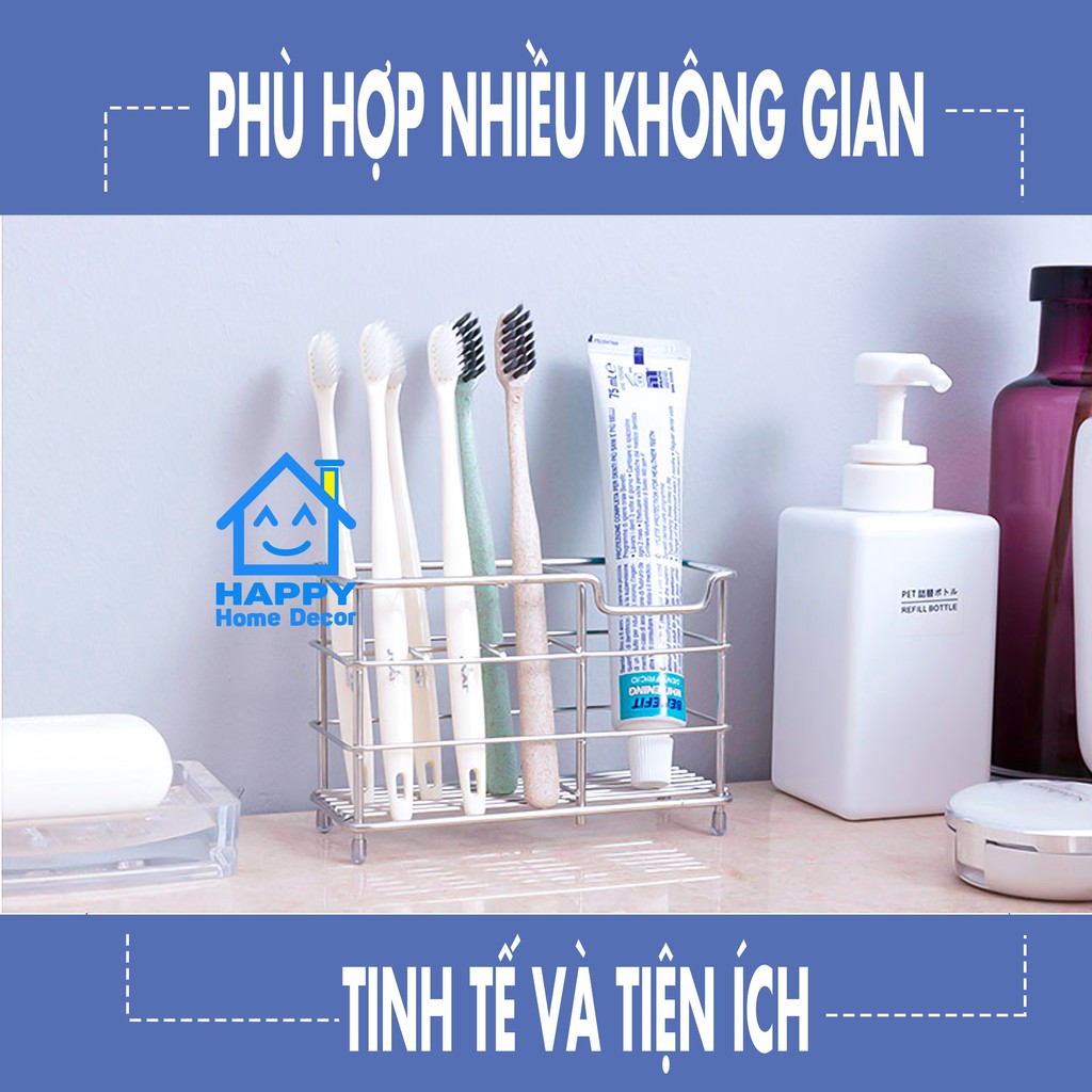 Kệ đựng bàn chải 🩸 GIÁ SỐC 🩸 Kệ đựng bàn chải, kem đánh răng, dao cạo râu 2 ngăn inox 304 chống rỉ sét, siêu bền R2N