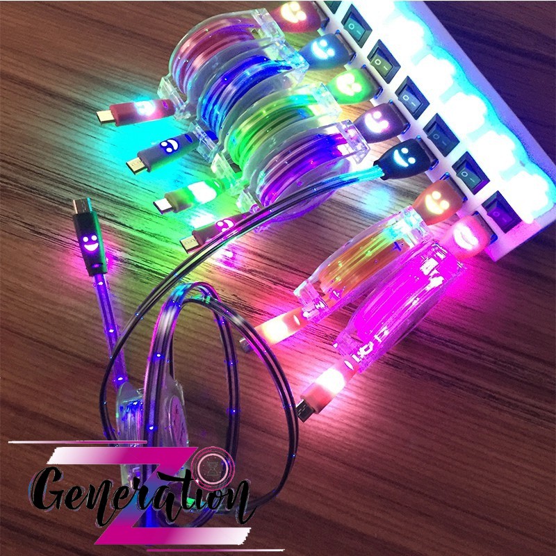 Cáp sạc IPcó LED dài 25cm-Cáp sạc led