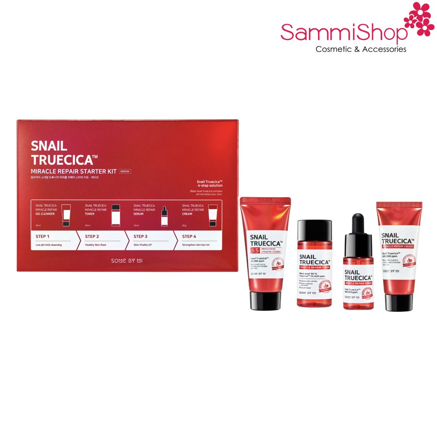 Bộ kit Some By Mi Snail Truecica Miracle Repair Starter Kit-Edition (4 items) (IP04)