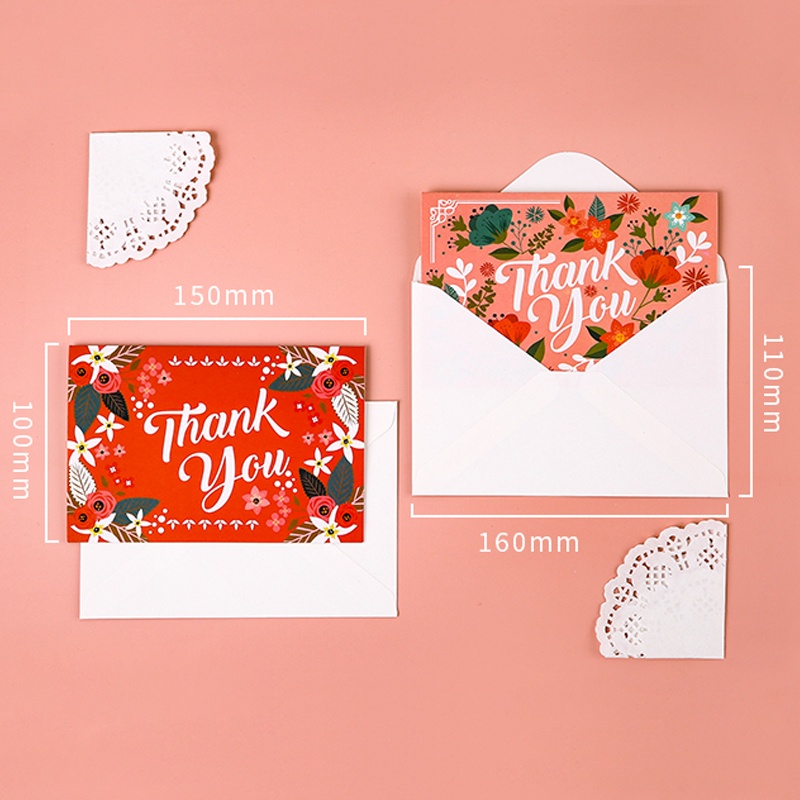 Set 6 tấm thiệp chúc mừng hình hoa sáng tạo
