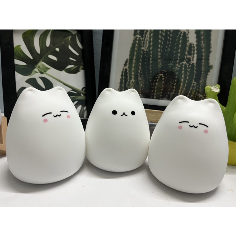 Đèn ngủ silicon hình mèo dễ thương (lỗi 1 đổi 1)