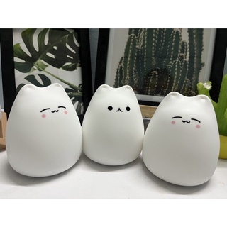 Đèn ngủ silicon hình mèo dễ thương