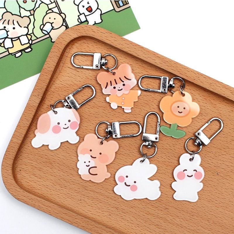 Móc Khóa Acrylic Họa Tiết Hoạt Hình Dễ Thương