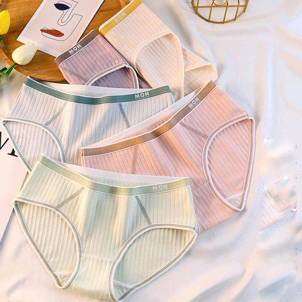 Quần Lót Không Đường May Lưng Vừa Màu Sắc Ngọt Ngào Thoải Mái Cho Nữ