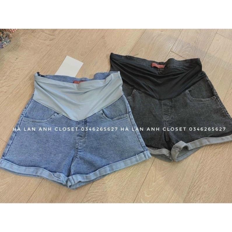 Quần bầu short jean cho mẹ bầu tiện lợi thoải mái