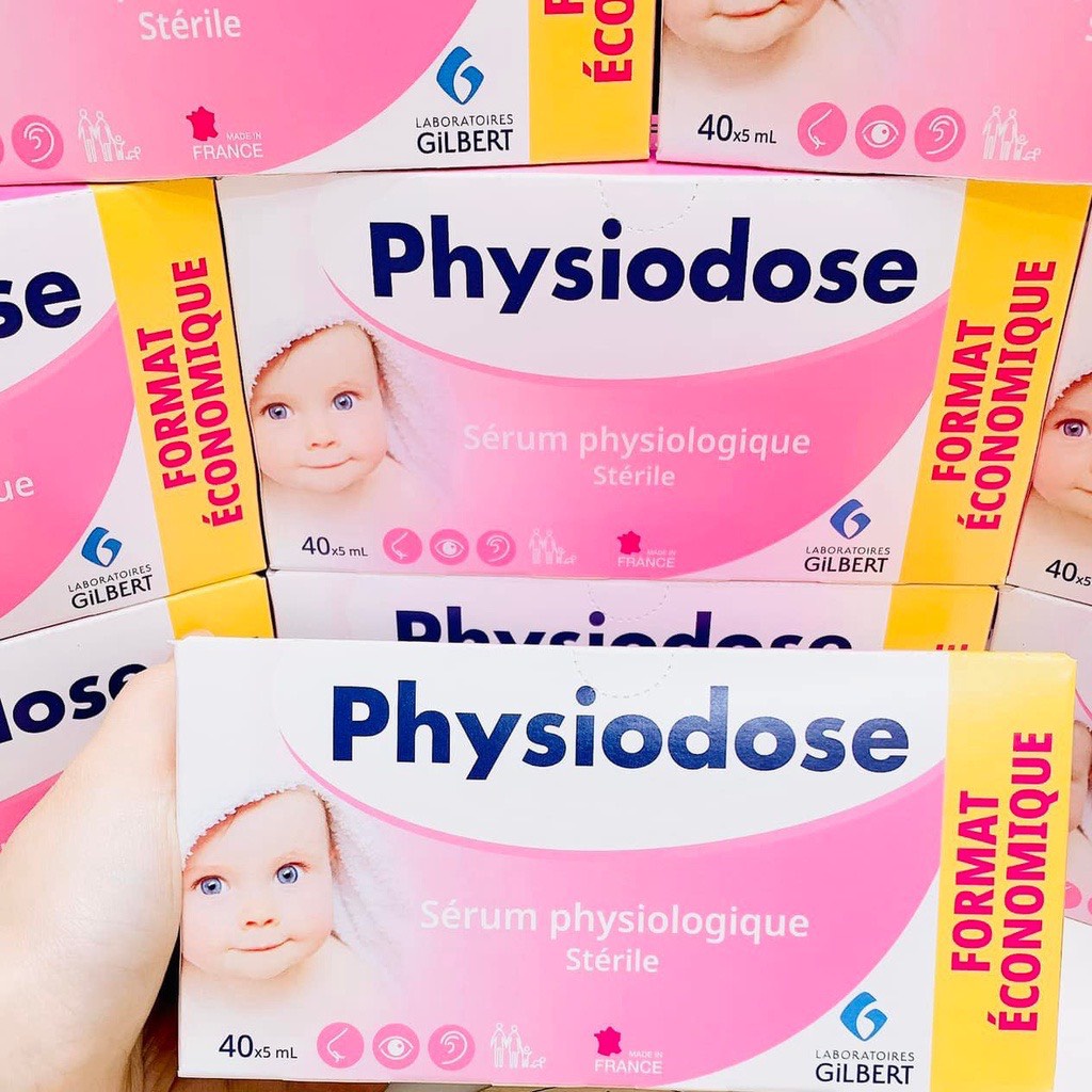 Fysoline/Physiodose - Nước muối sinh lý Pháp - Vệ sinh mắt, mũi, miệng cho bé