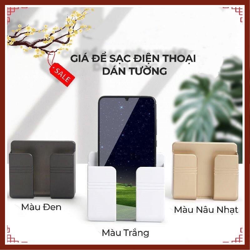 Kệ Dán Tường Để Điện Thoại, Remote - Giá Đỡ Sạc Điện Thoại Thông Minh Đa Năng Tiện Lợi
