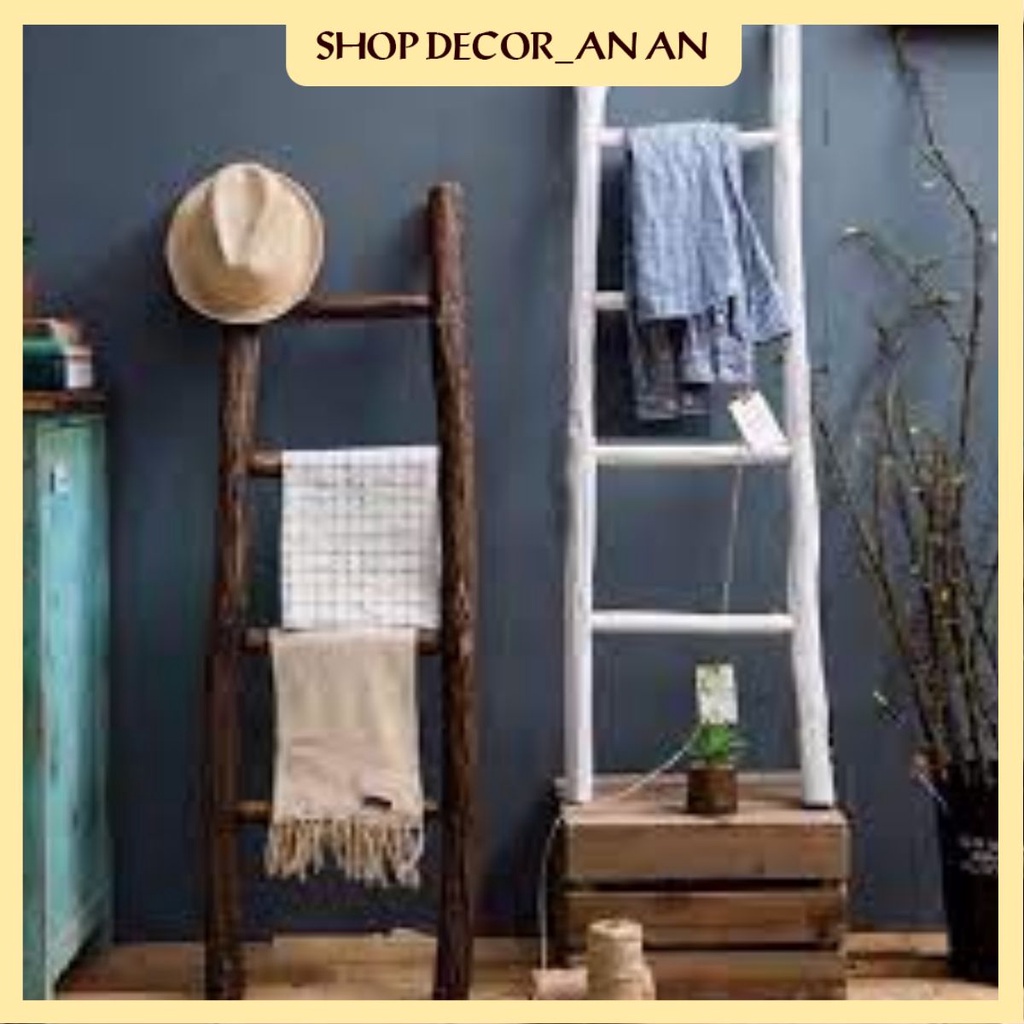 Thang gỗ trang trí Decor vintage retro,bắc âu