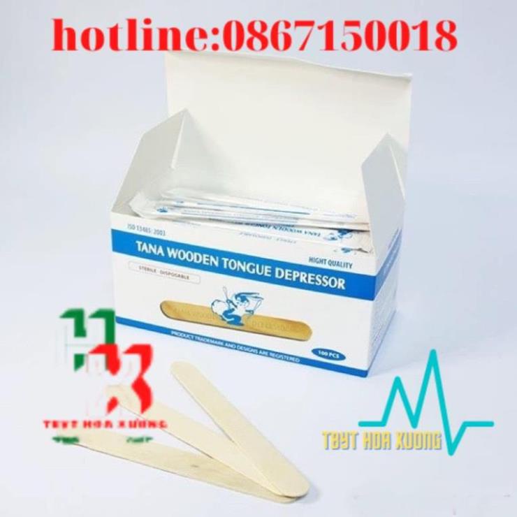Đè lưỡi gỗ Tanaphar Hộp 100 que từ gỗ cây Bồ đề.