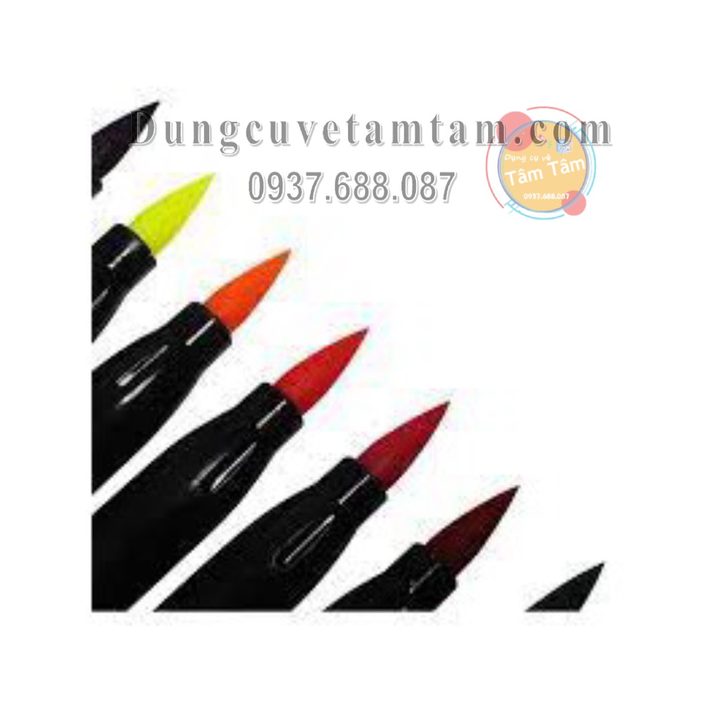 [ TÂM TÂM ]-Bút Marker Brush Mont Marte/ Mont Marte Colouirng Brush Marker FLEXI-TIP bộ 12 màu -