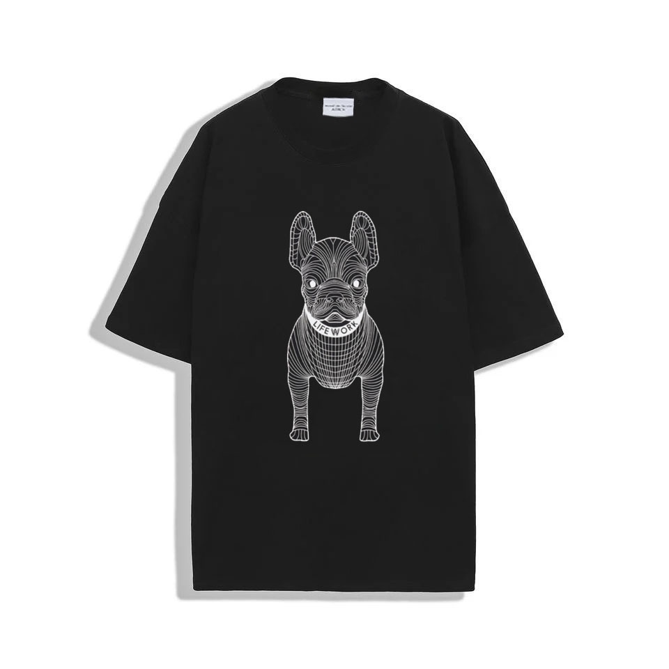 Áo Thun Dog 3D Nam Nữ Tay Lỡ Unisex 2021 ( M 77 - 78 )