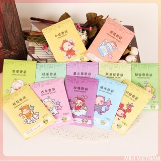 Túi thơm tinh dầu 12 cung hoàn đạo mini để cặp, balo, giày khử mùi thơm mát