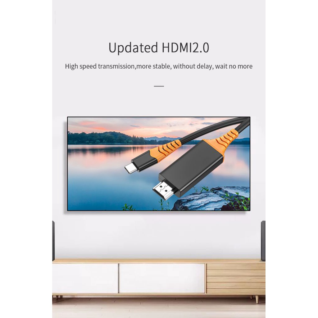 ESSAGER Cáp Chuyển Đổi Usb C Sang Hdmi Thunderbolt Cho Macbook Ipad Pro Usb-C Hdmi 2.0 4k