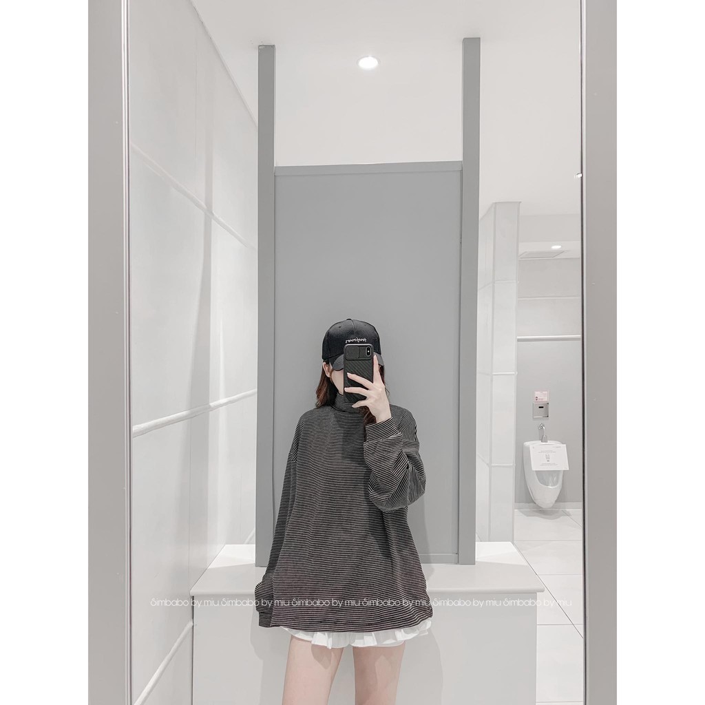 Áo nỉ len kẻ cổ 3p Simbabo | BigBuy360 - bigbuy360.vn