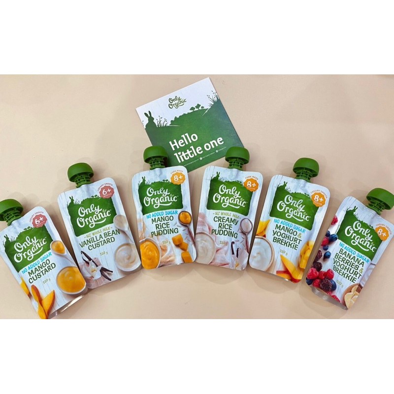 Trái cây, hoa quả nghiền Only Organic Úc