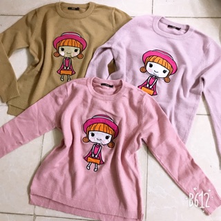 Len lông thỏ bé gái đội mũ