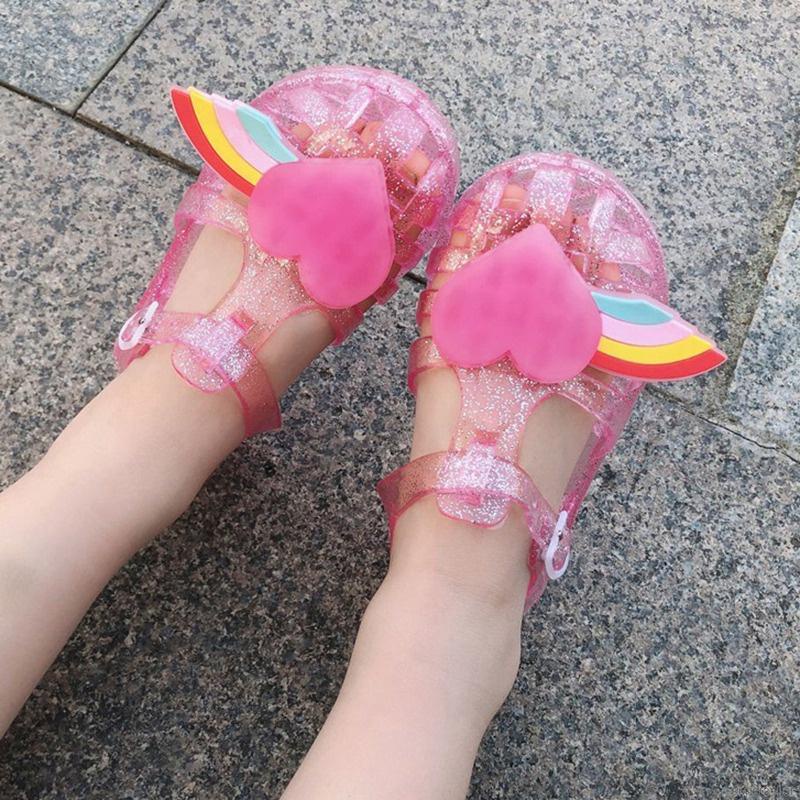 Đôi Giày Búp Bê Bằng Nhựa Họa Tiết Hoạt Hình Độc Đáo Phong Cách Hàn Quốc Sành Điệu Cho Bé Gái