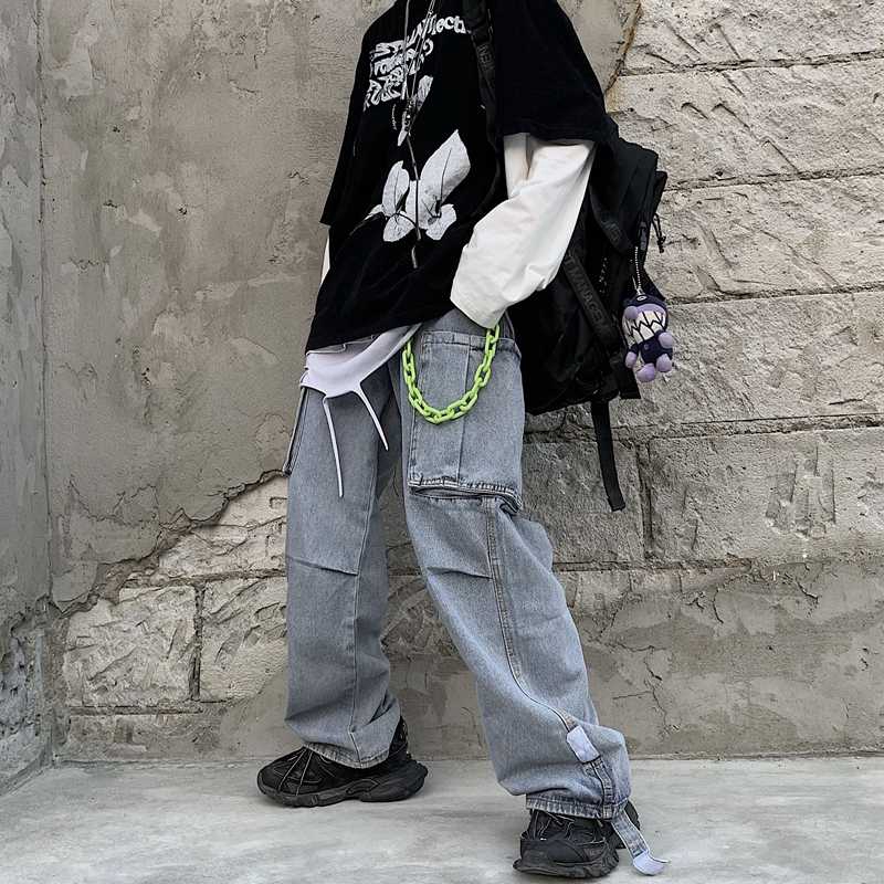 13992 Korean retro Harajuku style loose trend straight jeans | BigBuy360 - bigbuy360.vn