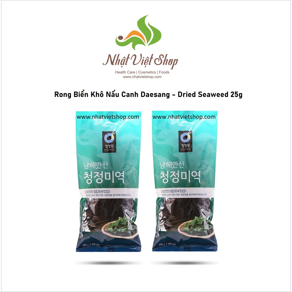 Combo 2 Bịch Rong Biển Khô Nấu Canh Daesang - Dried Seaweed 25g (Korea)