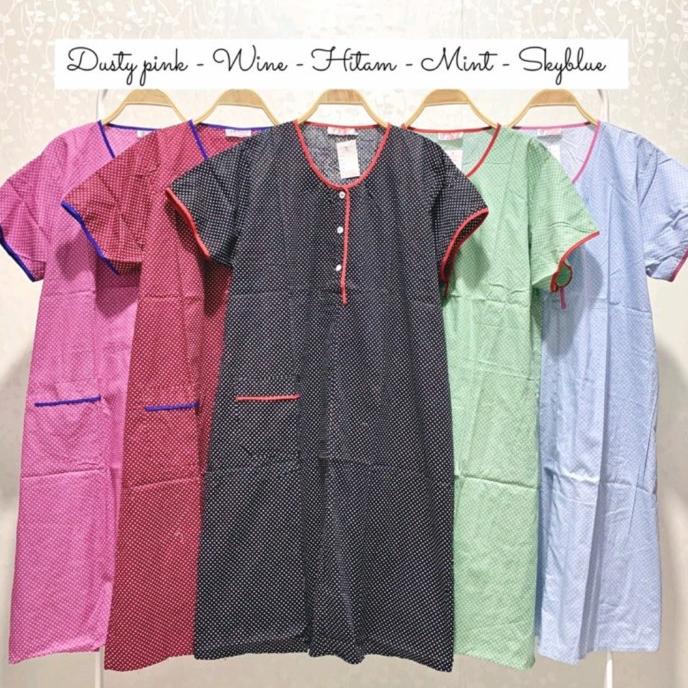 Negligee Đầm Bầu Vải Cotton Chấm Bi Phong Cách Nhật Bản size M