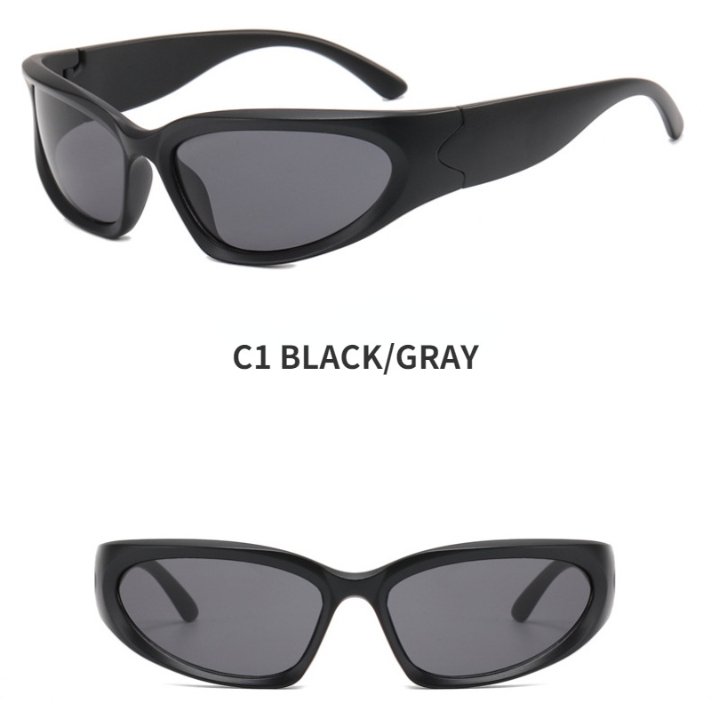 (JIUERBA) Kính Mát Thời Trang Công Nghệ Phương Tây Millennium Futuristic Punk