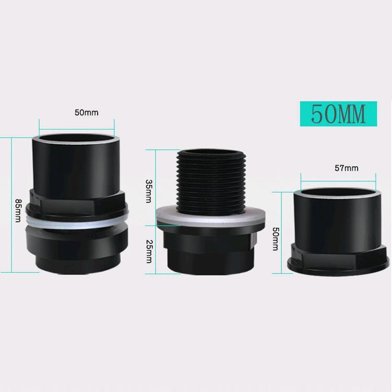 Ống Nước Bằng Nhựa pvc Màu Đen Không Thấm Nước 20 25 32 40 50mm Cho Bể Cá