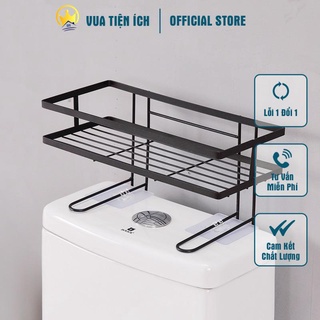 Kệ sắt gác bồn vệ sinh không gỉ đựng dầu gội, sữa tắm