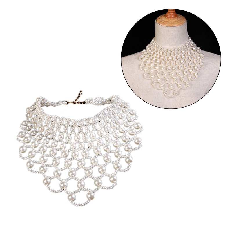 Vòng Cổ Choker Đính Hạt Ngọc Trai Nhân Tạo Có Thể Tháo Rời Thời Trang Mùa Hè Cho Nữ